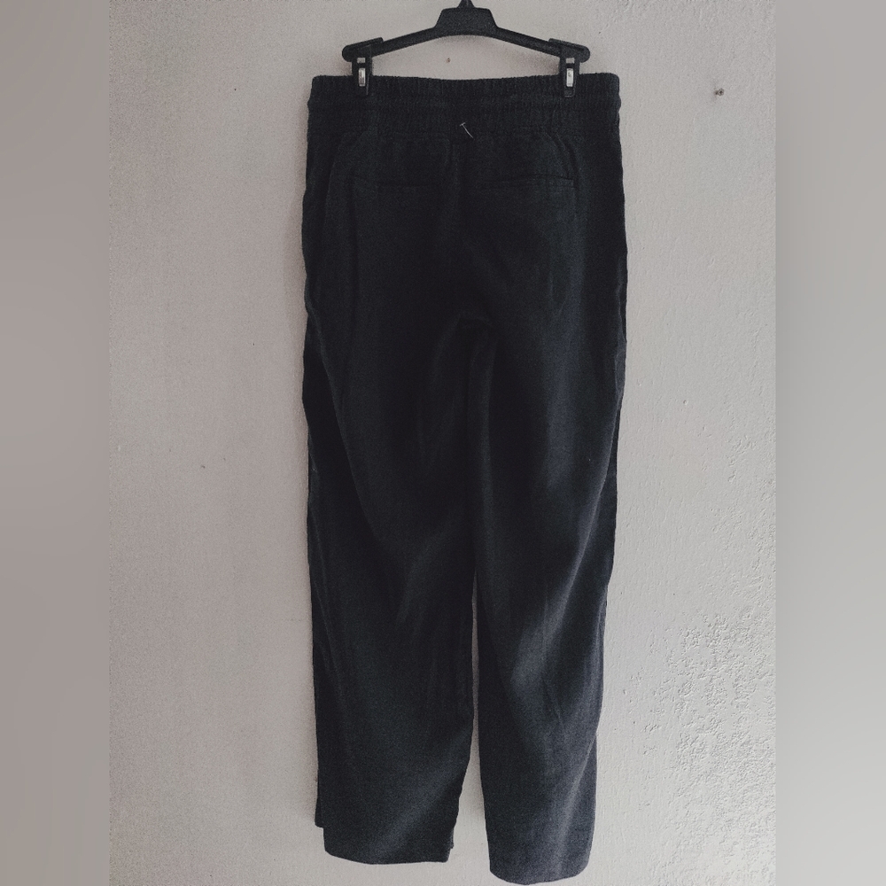 Athleta Cabo Linen Wide Leg Black Pants - Picture 3 of 8
